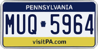 PA license plate MUQ5964