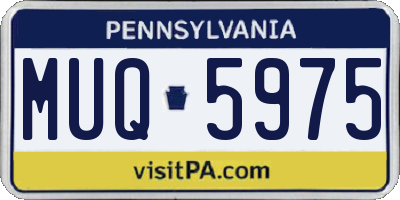 PA license plate MUQ5975