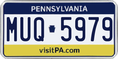 PA license plate MUQ5979