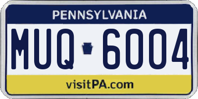 PA license plate MUQ6004