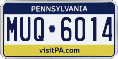PA license plate MUQ6014