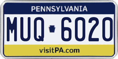 PA license plate MUQ6020