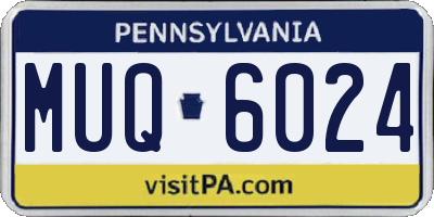 PA license plate MUQ6024