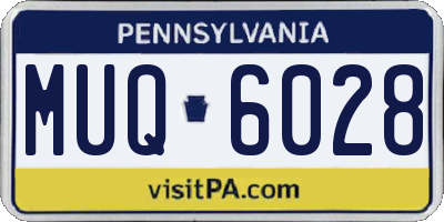 PA license plate MUQ6028