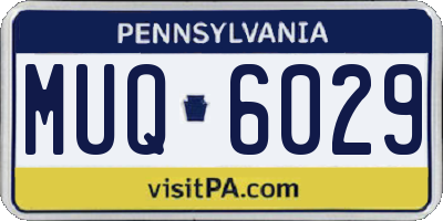 PA license plate MUQ6029