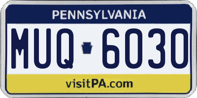 PA license plate MUQ6030