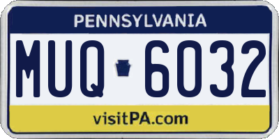 PA license plate MUQ6032