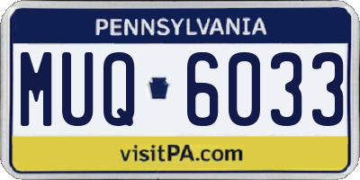 PA license plate MUQ6033