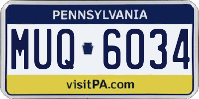 PA license plate MUQ6034
