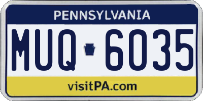 PA license plate MUQ6035