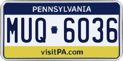 PA license plate MUQ6036
