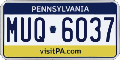 PA license plate MUQ6037