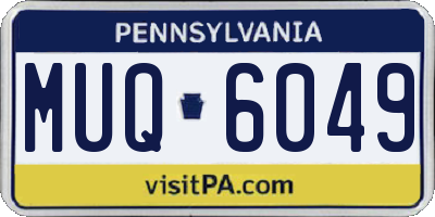 PA license plate MUQ6049