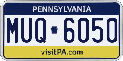 PA license plate MUQ6050