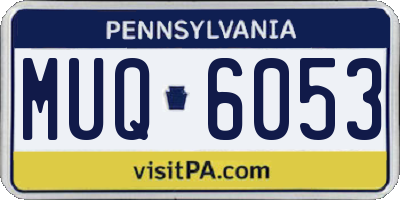 PA license plate MUQ6053