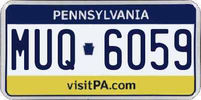 PA license plate MUQ6059