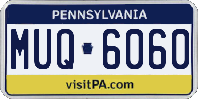 PA license plate MUQ6060