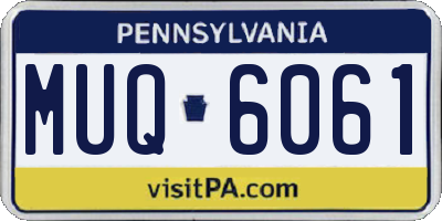 PA license plate MUQ6061