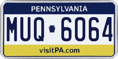 PA license plate MUQ6064