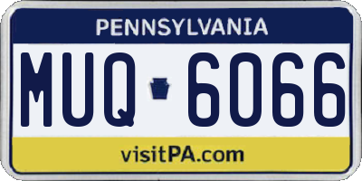 PA license plate MUQ6066