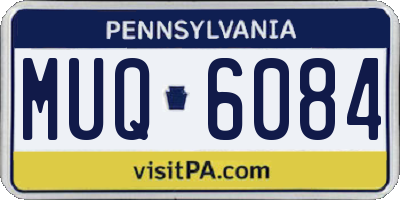 PA license plate MUQ6084