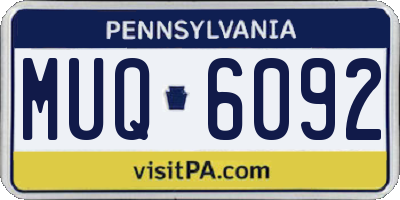 PA license plate MUQ6092