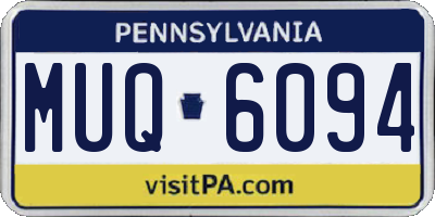 PA license plate MUQ6094