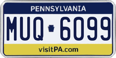 PA license plate MUQ6099