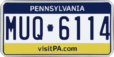 PA license plate MUQ6114