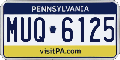 PA license plate MUQ6125