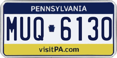 PA license plate MUQ6130