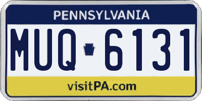 PA license plate MUQ6131