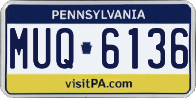 PA license plate MUQ6136