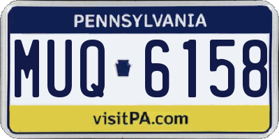 PA license plate MUQ6158