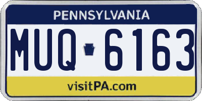 PA license plate MUQ6163