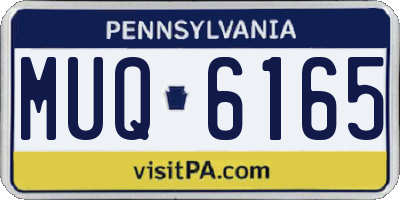 PA license plate MUQ6165