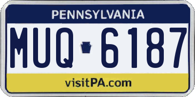 PA license plate MUQ6187
