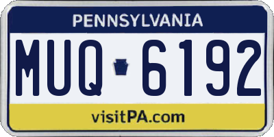 PA license plate MUQ6192
