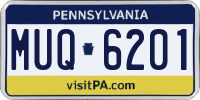 PA license plate MUQ6201