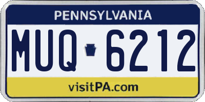 PA license plate MUQ6212