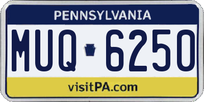 PA license plate MUQ6250