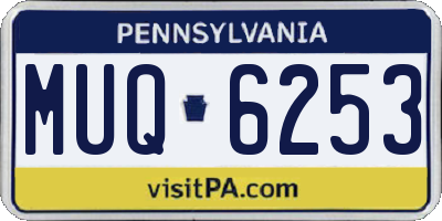 PA license plate MUQ6253