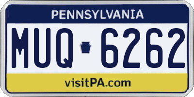 PA license plate MUQ6262