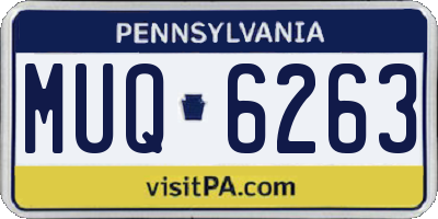 PA license plate MUQ6263