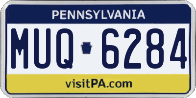PA license plate MUQ6284