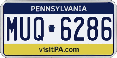 PA license plate MUQ6286