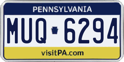 PA license plate MUQ6294