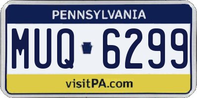 PA license plate MUQ6299