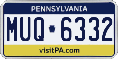 PA license plate MUQ6332