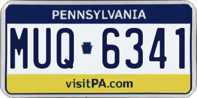 PA license plate MUQ6341